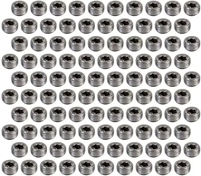 1/2 Pipe Plugs 100pk Hex Socket
