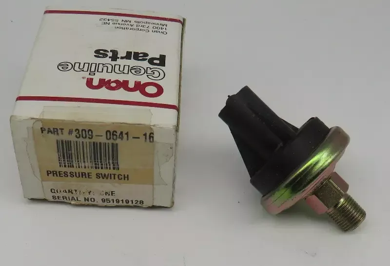309-0641-16 Onan Low Oil Pressure Switch Rated at 5 Psi (Replaces 309-0010) 1/15/2026 THIS PART IS IN STOCK as of 1/15/2026