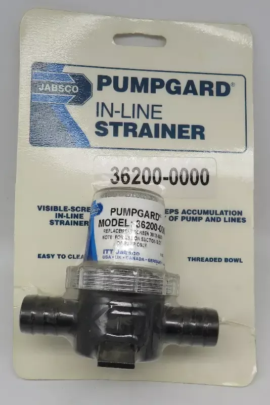 36200-0000 Jabsco Par Pumpguard Inline Strainer 3/4″ Hose 11/13/2024 THIS PART IS IN STOCK 11/13/2024
