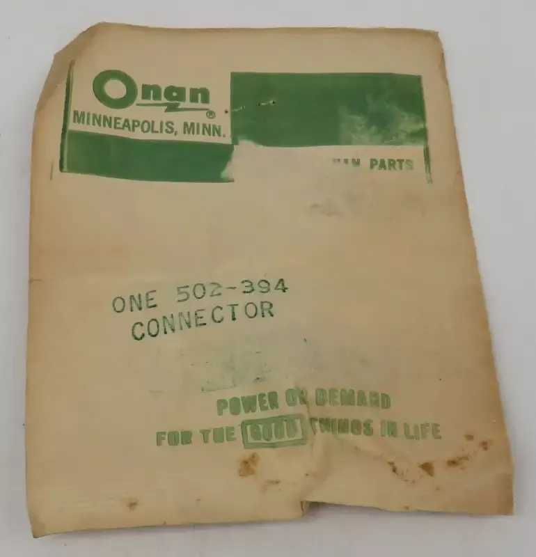 502-0394 Onan Connector Inverted Male (OBSOLETE) For JB-JC Engine (All Begin Spec T Restricted) 3/21/2024 THIS PART IS IN STOCK 3/21/2024