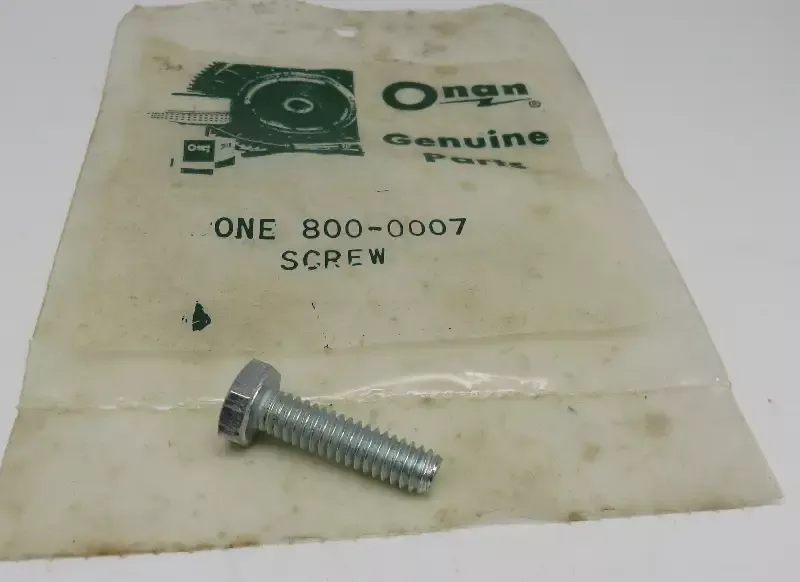800-0007 Onan Screw Hex Head Cap 1/4-20 x 1″ For KB-KR Series Electric Generating Sets 3/19/2024 THIS PART IS IN STOCK 3/19/2024