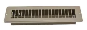 FLOOR REGISTER 2-1/4 X 10 BROWN W/DAMPNER 013-641
