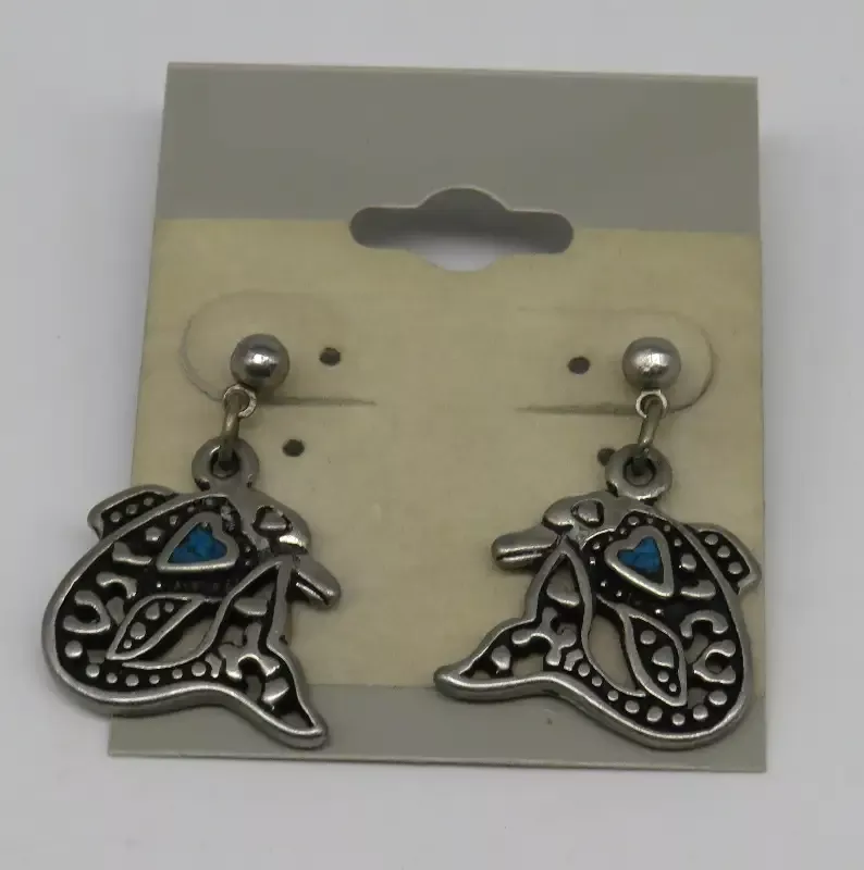 Genuine Turquoise Nautical Sealife Earrings Dolphin 10/30/2025 THIS PART IS IN STOCK as of 10/30/2025