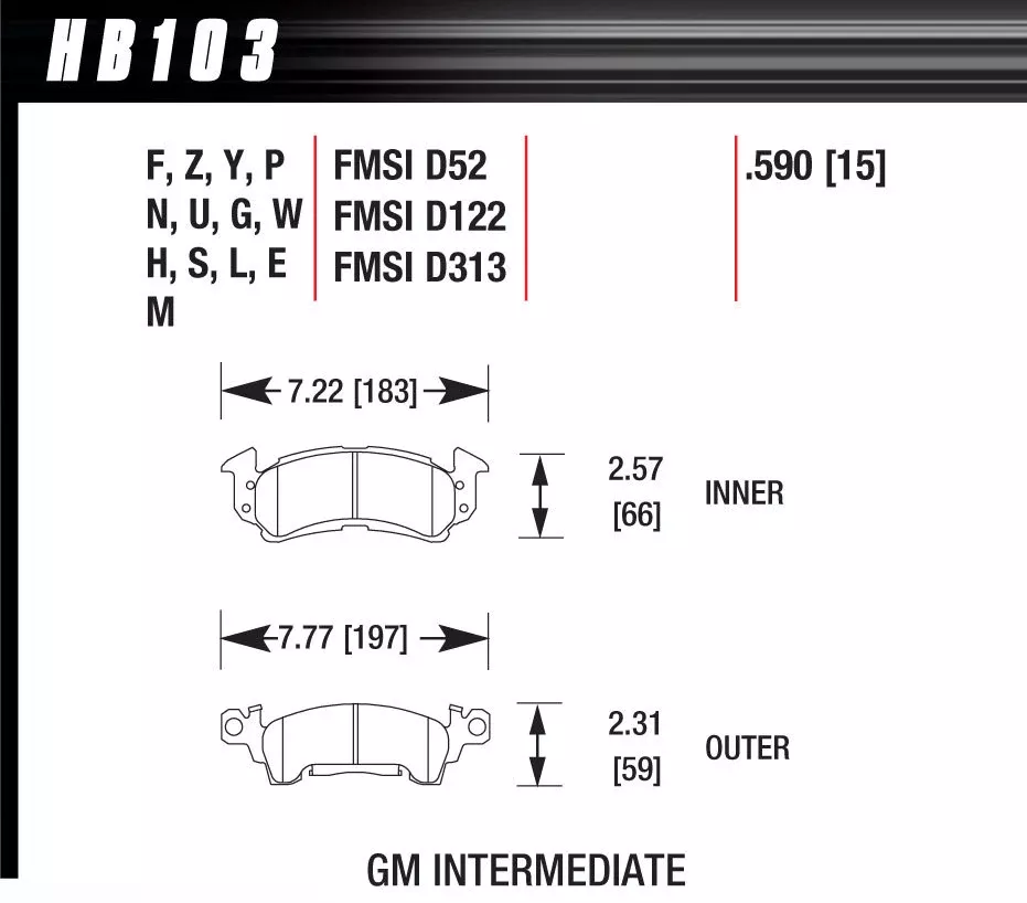 Hawk Performance - Full Size GM-HP Plus