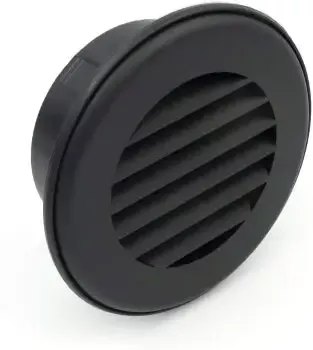 HEAT VENT, 4 DAMPERED, BLACK 94268