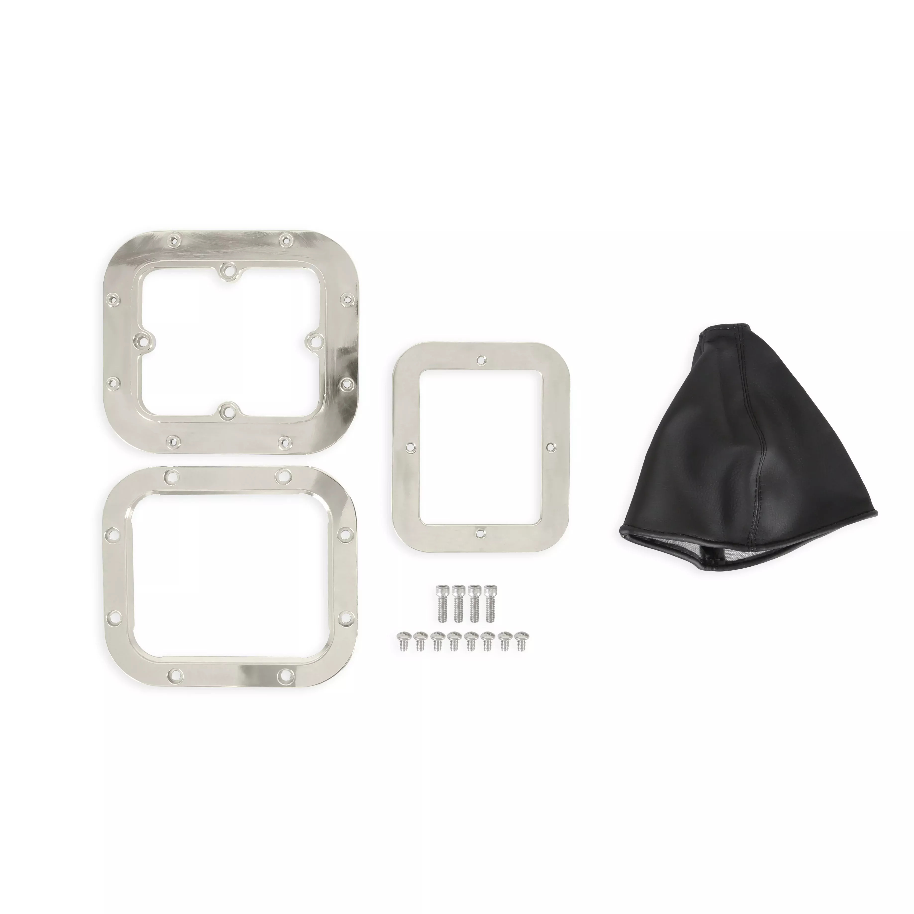 Hurst - Hurst Billet Shifter Boot and Bezel - Rectangular - Polished Finish