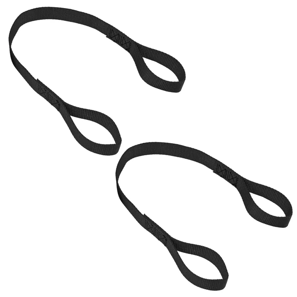 Mac's Tie Downs - 1in x 18in Loop Strap Black Pair