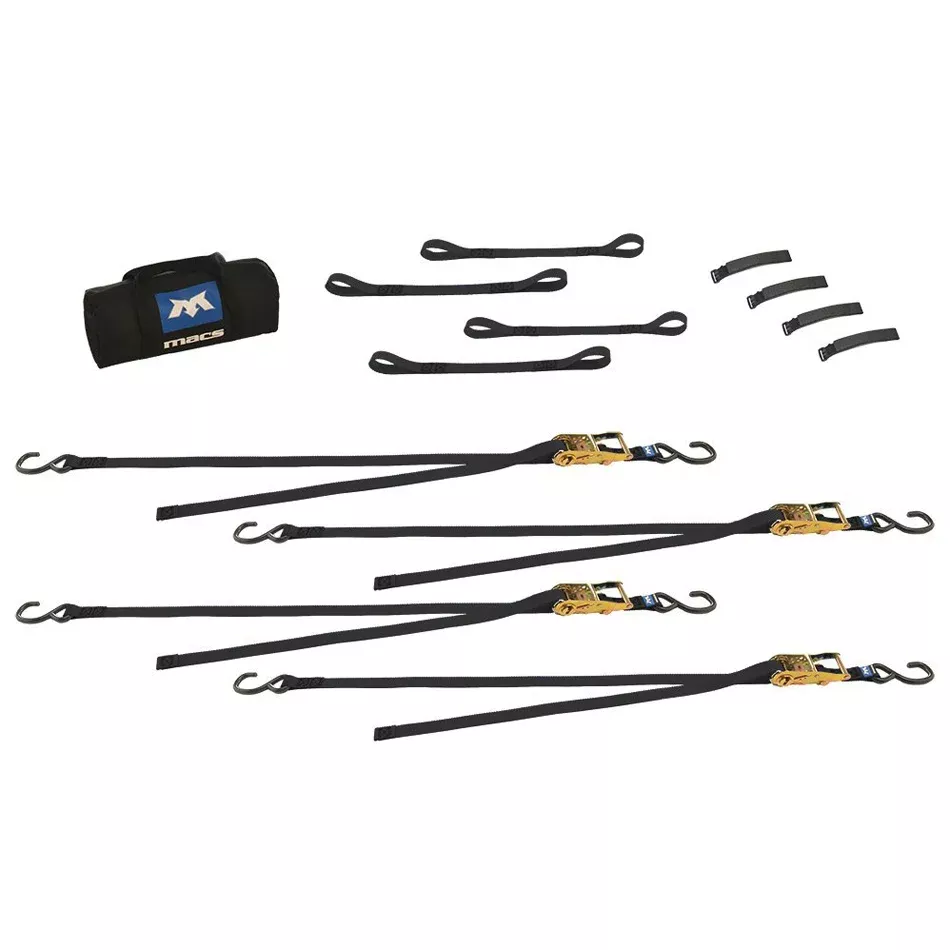 Mac's Tie Downs - 4 Tie Downs - Motorcycle Pack