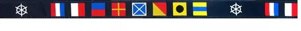Nautical Belt #57 Flag & Wheel Belt Design Size 50 12/17/2024 THIS BELT IS IN STOCK 12/17/2024