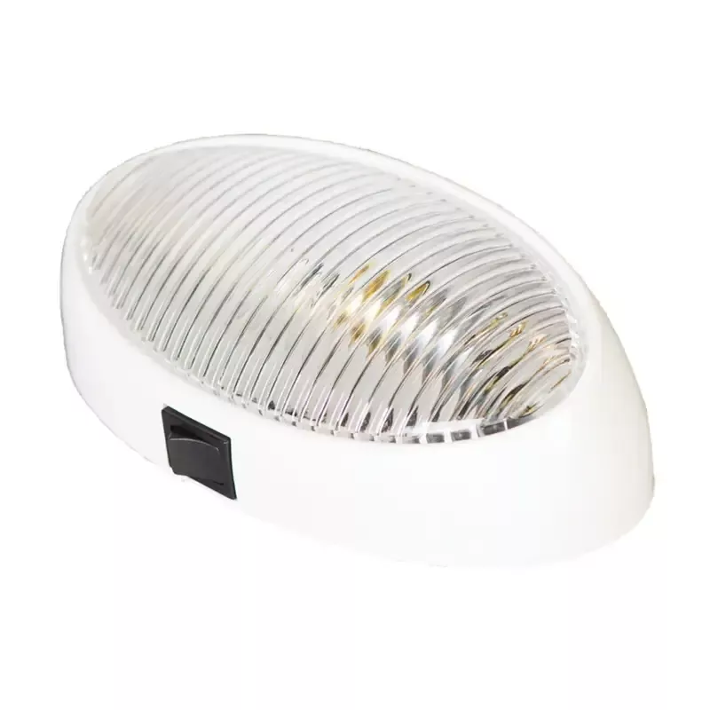 PORCH LIGHT OVAL W/SWITCH CLR 51252