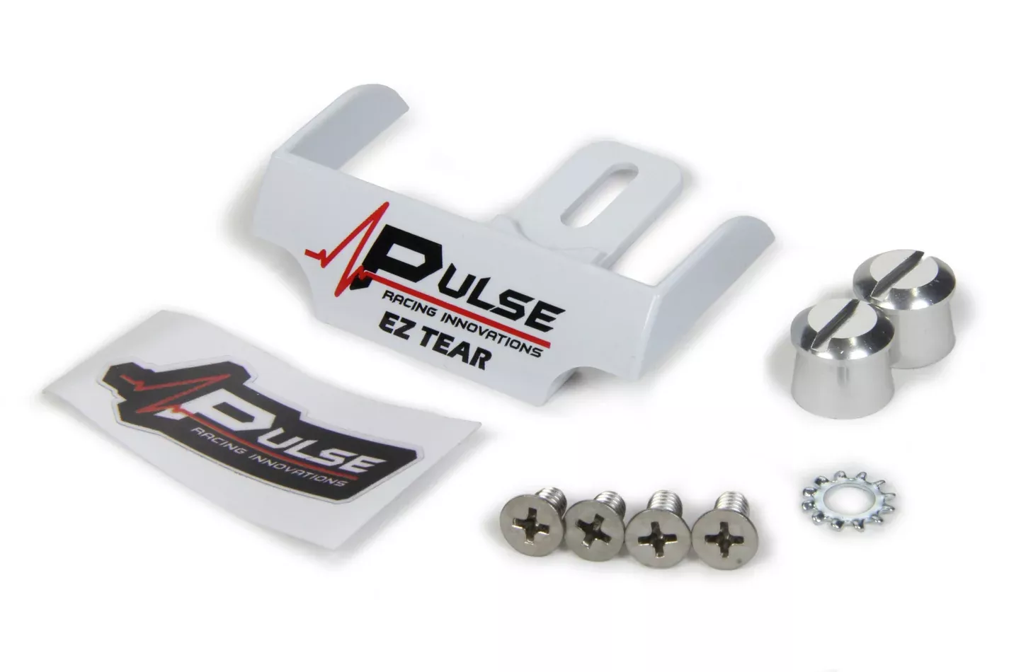 Pulse Racing Innovations - EZ Tear White w/ Silver Tear Off Post