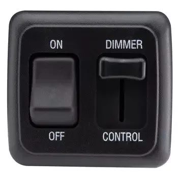 RV 12V DC TOGGLE SWITCH W/HIGH-SIDE DOMMER CONTROL BLACK 1151B