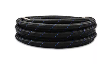 Vibrant Performance - 20ft Roll -12 Black Blue Nylon Braid Flex Hose