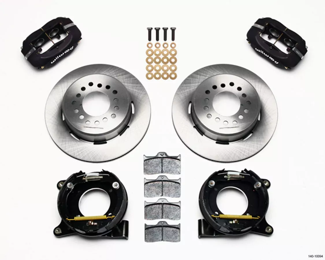 Wilwood Brakes - 63-87 GM C10 P/U Rear Brake Kit Black Caliper